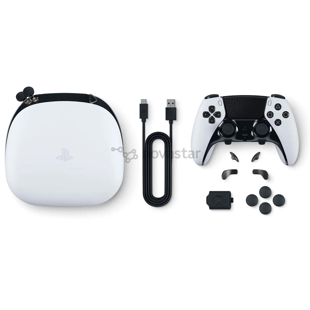 Sony DualSense Edge, PlayStation 5, baltas - Belaidis žaidimų pultelis