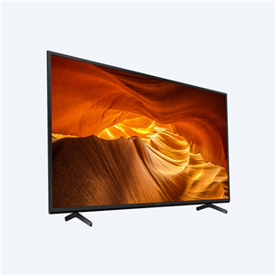 Sony X72K, 43", 4K UHD, LED LCD, feet stand, black - TV