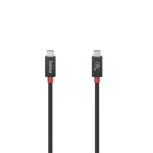 Hama Essential, USB-C - USB-C, 40 Gbit/s, 5 A, 240 W, 1 m, black - Cable 00200779