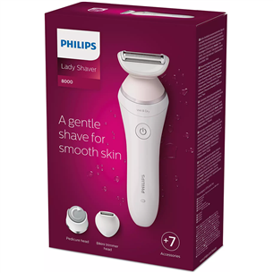 Philips Lady Shaver Series 8000, wet & dry, white - Cordless shaver