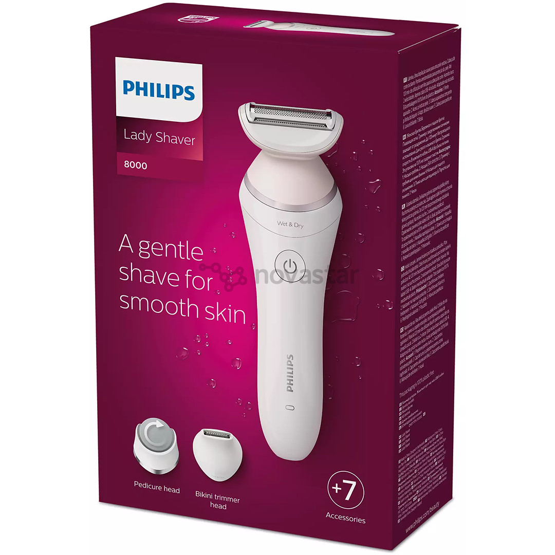 Philips Lady Shaver Series 8000, wet & dry, white - Cordless shaver