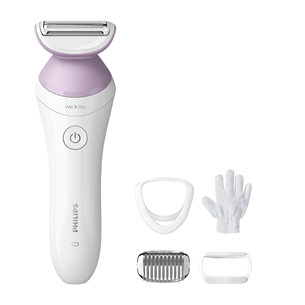 Philips Lady Shaver Series 8000, влажное и сухое бритье, белый - Беспроводная бритва