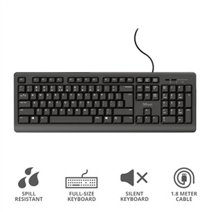 Klaviatūra Trust Primo, RUS