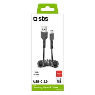 Кабель USB-C SBS Spiral  (0,5 м)