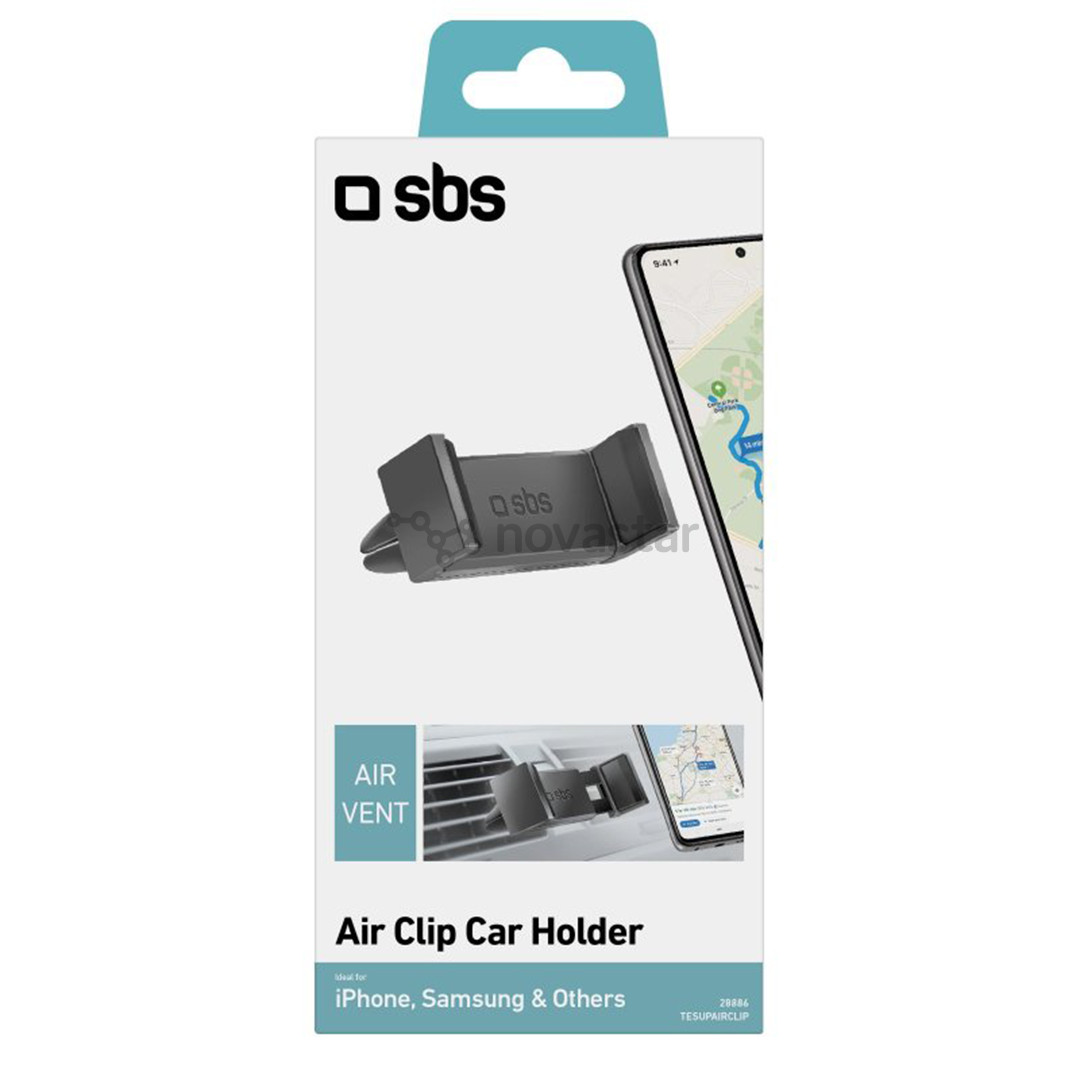 SBS Air-Vent Clip, black - Car phone holder