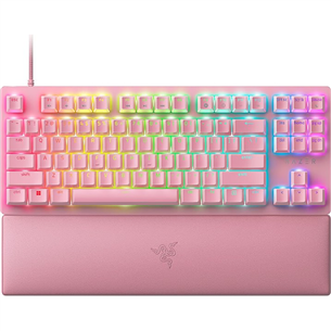 Razer Hunstman V2 TKL Razer Red Switch, US, розовый - Механическая клавиатура