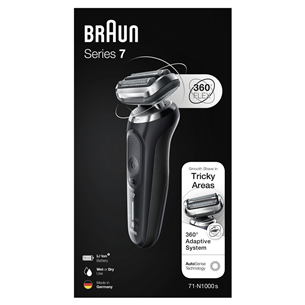 Braun, series 7, Wet & Dry, black - Shaver