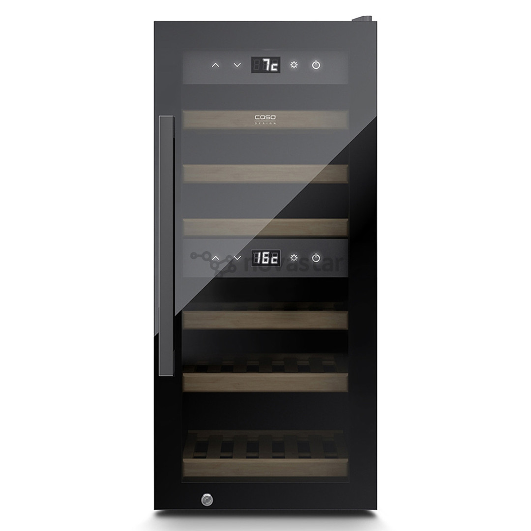 Caso WineExclusive 24 Smart, 24 buteliai, aukštis 88 cm, juodas - Gėrimų šaldytuvas