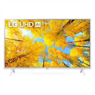 LG UQ7690, 43'', 4K UHD, LED LCD, feet stand, white - TV