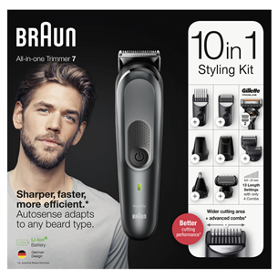 Brazdos kirpimo mašinėlė Braun 10-in-one MGK7321