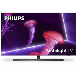 Philips OLED857, 48", 4K UHD, OLED, центральная подставка, серый - Телевизор