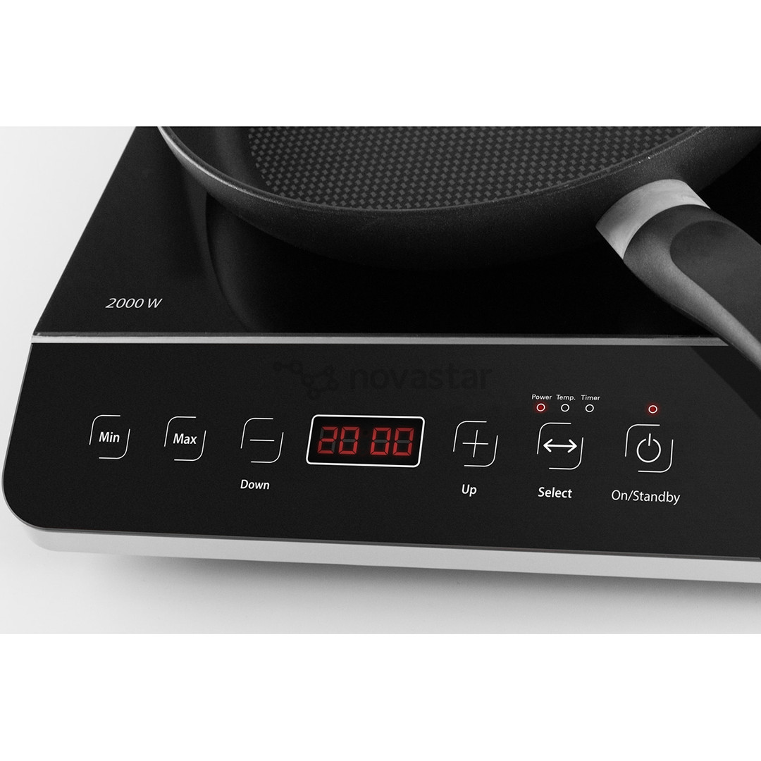 Caso Design Touch 3500, 3500 W, two cooking zones, black - Double Induction Hob
