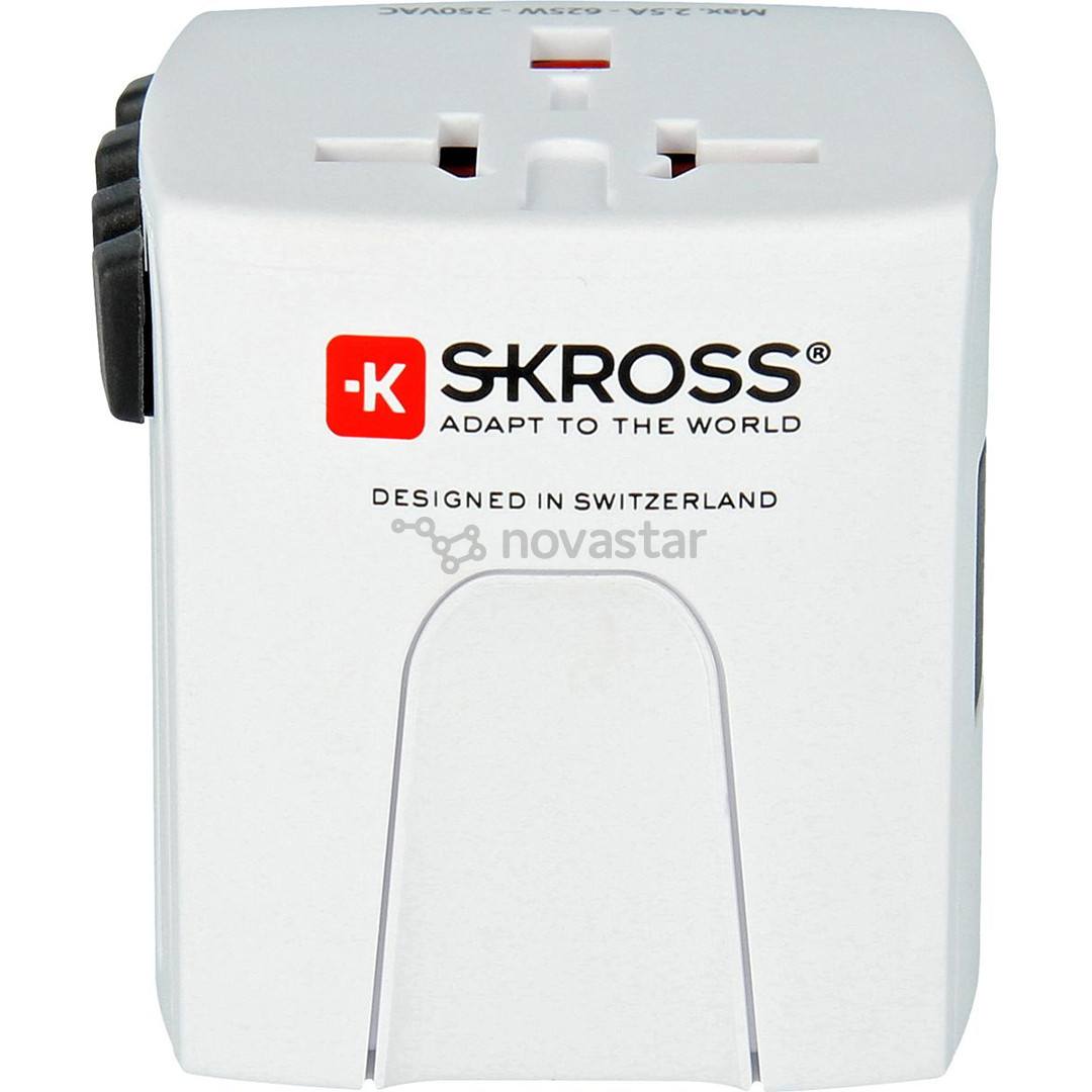 Skross MUV Micro, white - Travel adapter