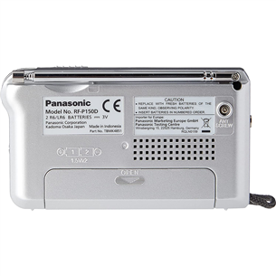 Panasonic RF-P150D, digital tuner, FM/AM, gray - Portable radio