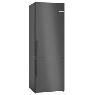 Bosch, NoFrost, 440 л, высота 203 см, черный - Холодильник KGN49VXCT