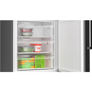 Bosch, NoFrost, 440 л, высота 203 см, черный - Холодильник