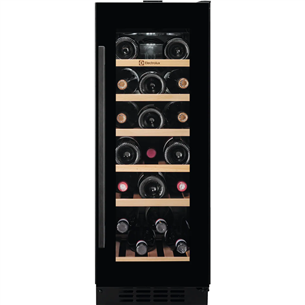 Electrolux 500, 20 bottles, height 82 cm, black - Built-in Wine Cooler EWUS020B5B