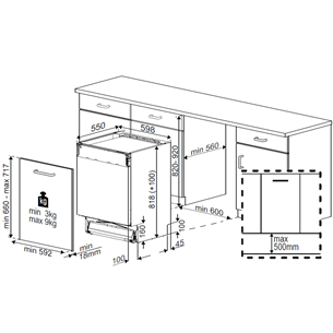 Įmontuojama indaplovė Beko BDIN38531D