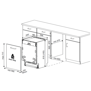 Įmontuojama indaplovė Beko DIN26422