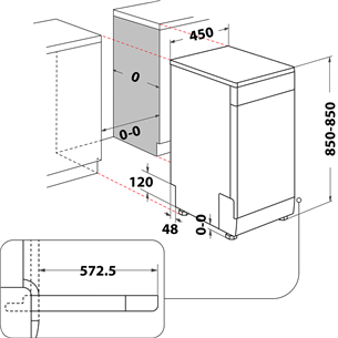 Indaplovė Whirlpool WSFO3O34PFX