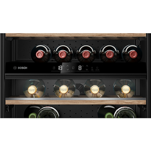 Bosch Series 6, 44 bottles, height 82 cm, black - Built-in Wine Cooler