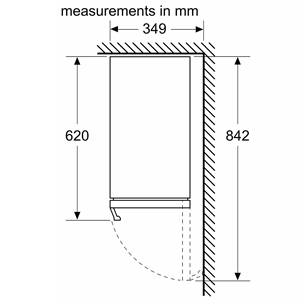 Įmontuojamas vyno šaldytuvas KUW20VHF0 Bosch, talpa 21 butelis, 82cm