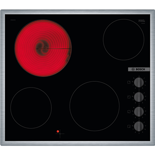 Bosch, width 58,3 cm, steel frame, black - Built-in Ceramic Hob PKE645CA2E