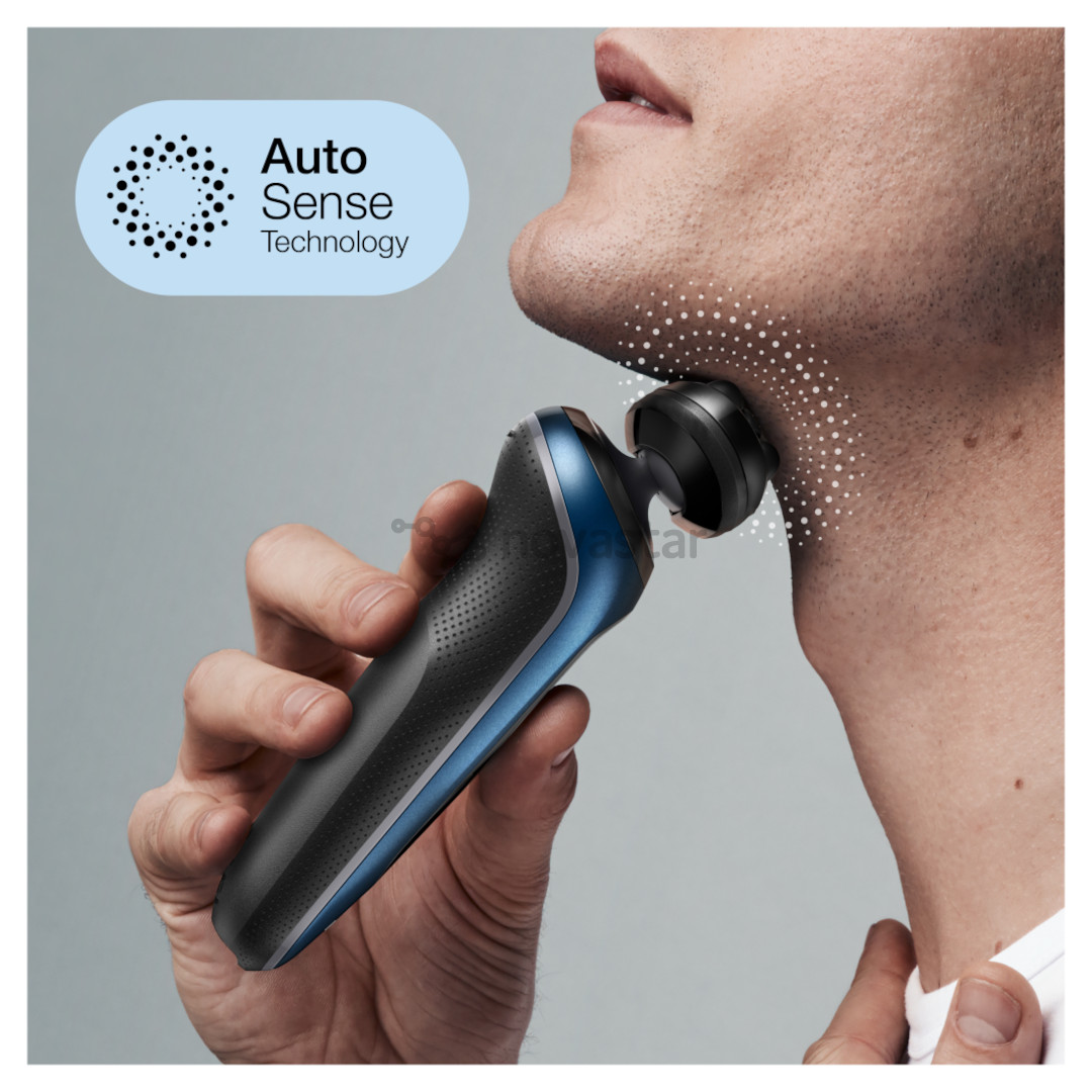 Braun Series 6 AutoSense Wet & Dry, juoda/mėlyna - Barzdaskutė