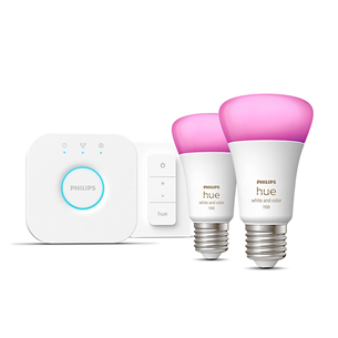 Lemputė Philips Hue White and Color Starter Kit, E27, 2 vnt. 929002468805