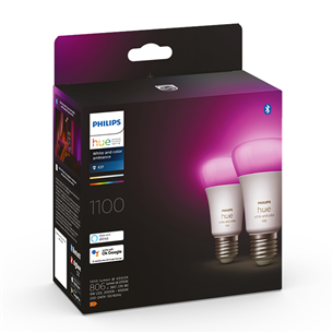 Philips Hue White and Color Ambiance, E27, 2 шт., цветной - Комплект умных ламп