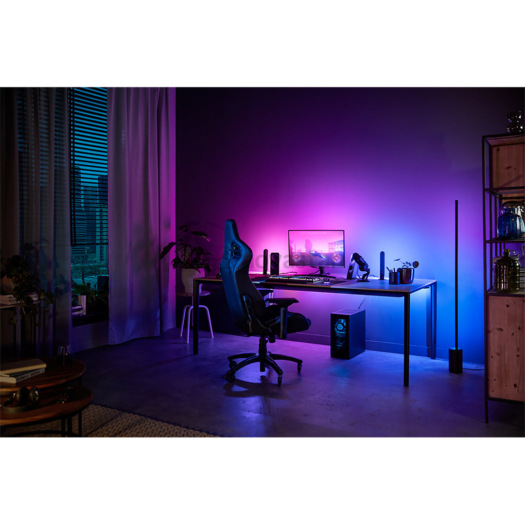 Philips Hue Play Gradient PC Lightstrip, 24''-27'' + мост, черный/белый - Умная светодиодная лента для монитора