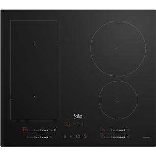 Beko, Beyond, width 59 cm, frameless, black - Built-in Induction Hob