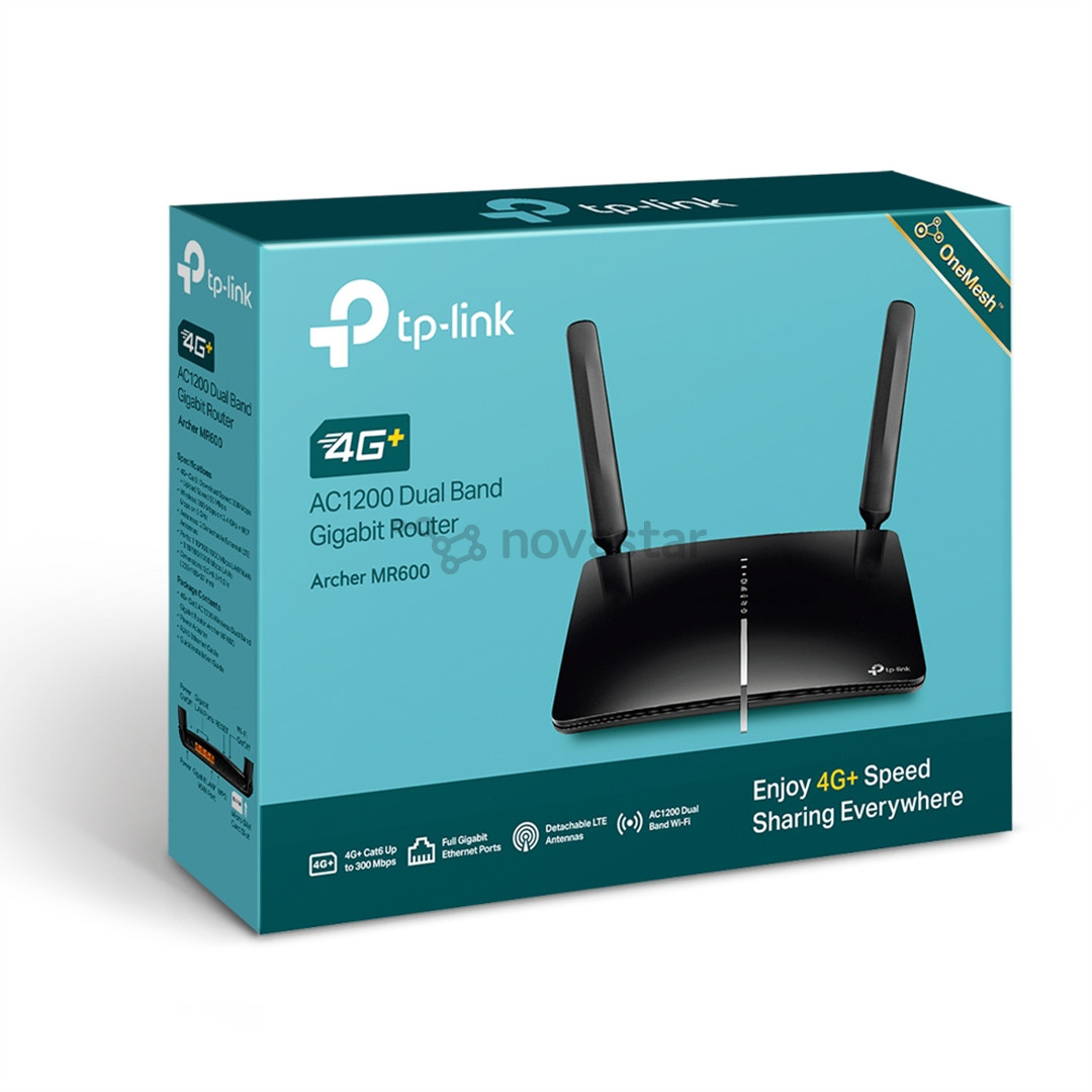 TP-Link Archer MR600, 4G+ Cat6 AC1200; black - WiFi router