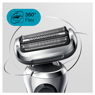Braun Series 7 360° Flex, AutoSense, Wet & Dry, black/silver - Shaver