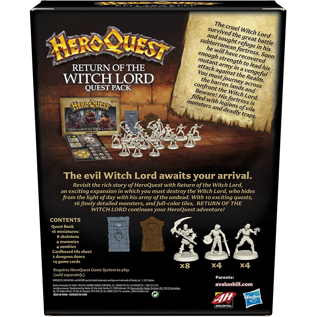 Stalo žaidimas Avalon Hill HeroQuest: Return of the Witch Lord