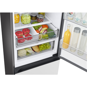 Samsung BeSpoke, 390 л, высота 203 см, белый - Холодильник
