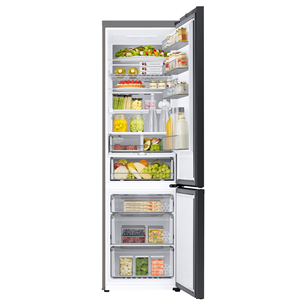 Samsung BeSpoke, 387 л, высота 203 см, черный - Холодильник