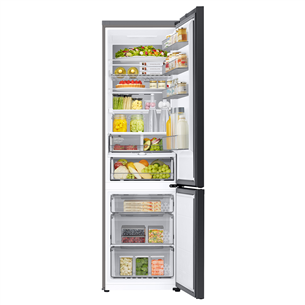 Samsung BeSpoke, height 203 cm, 387 L, black - Refrigerator