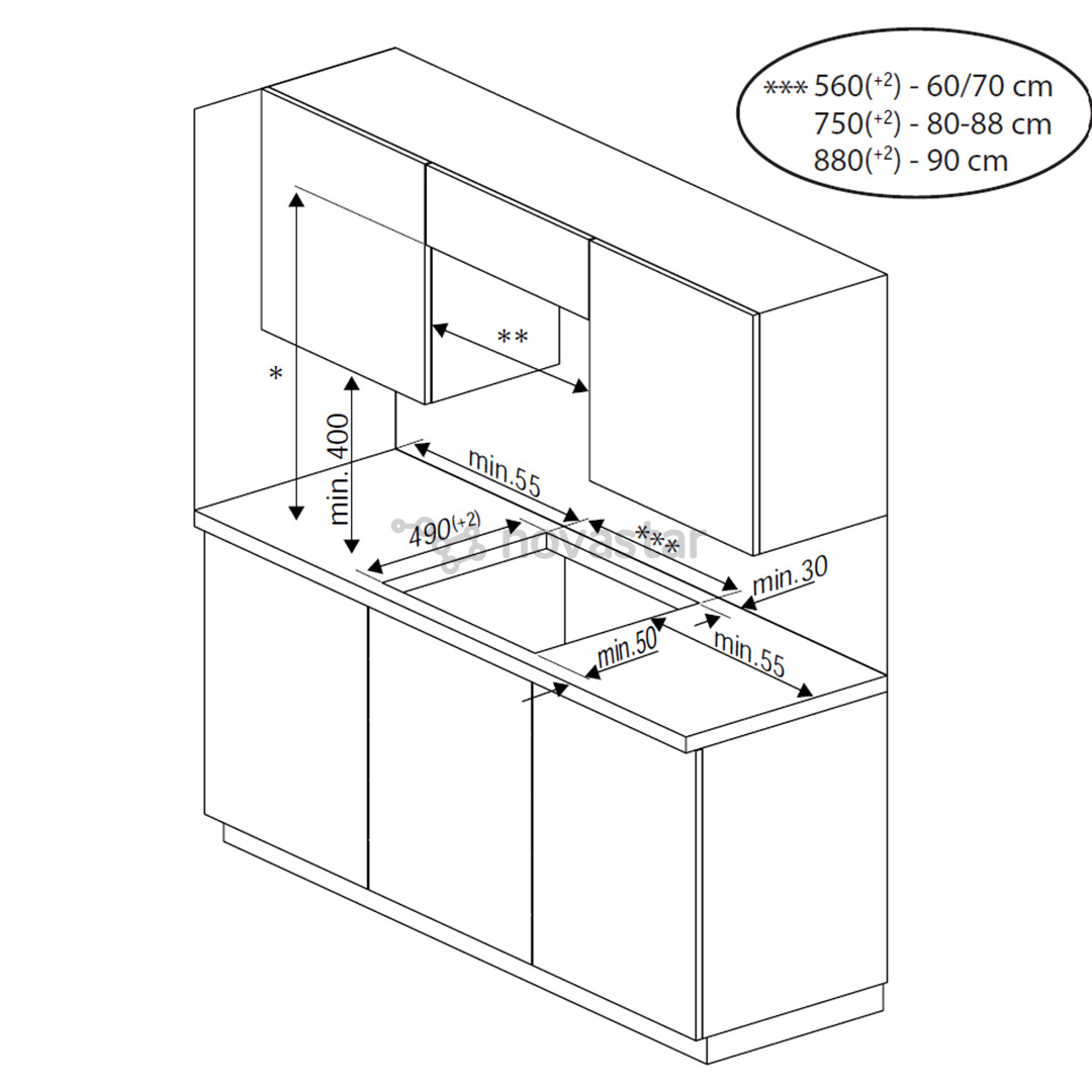 Beko, Beyond, plotis 58 cm, nuožulnus kraštas, juoda - Įmontuojama indukcinė kaitlentė