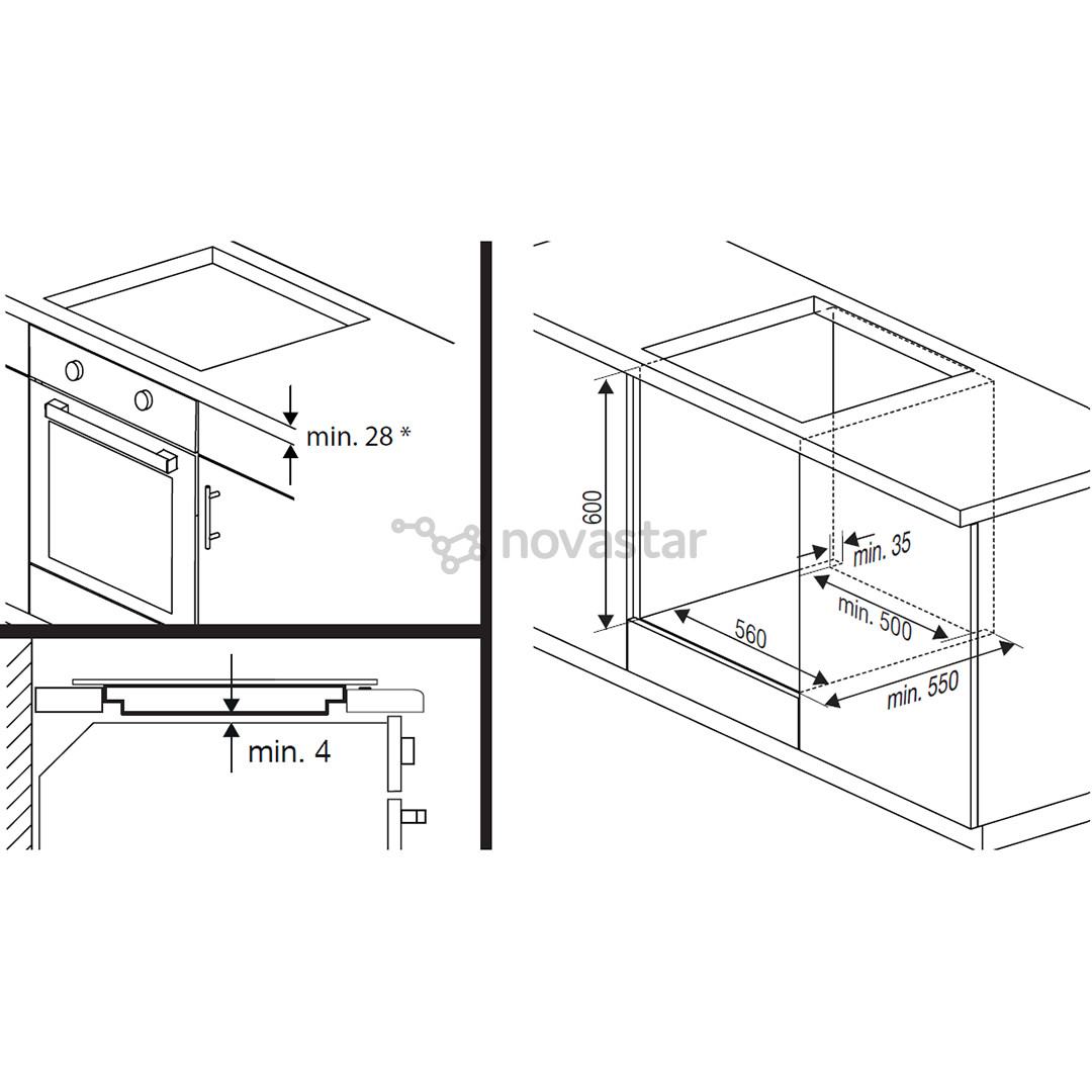 Beko, Beyond, plotis 58 cm, nuožulnus kraštas, juoda - Įmontuojama indukcinė kaitlentė