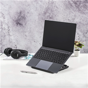 Nešiojamo kompiuterio stovas Hama Rotation Notebook Stand, 360° pasukamas, juodas