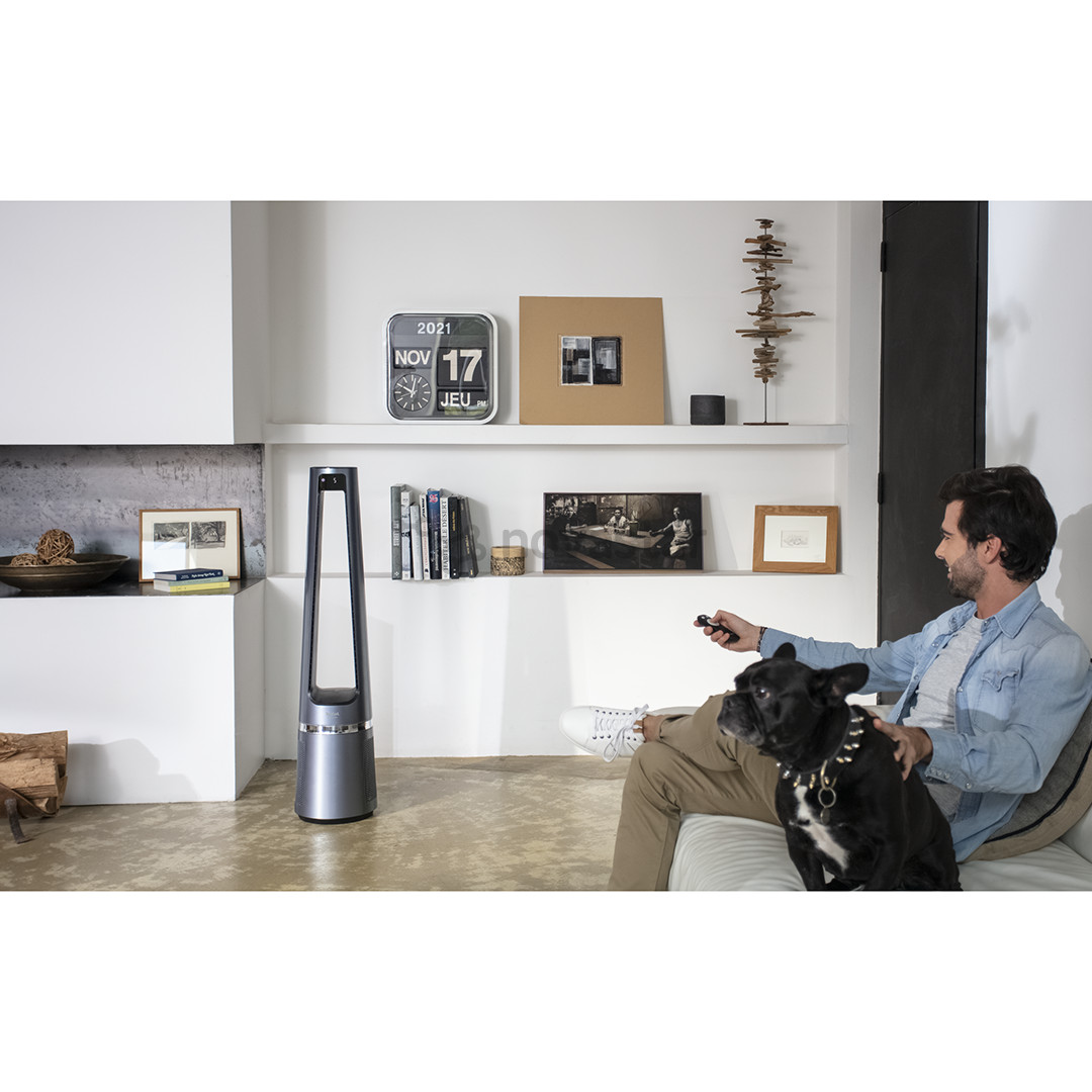 Tefal Eclipse 2in1, 120 m³/val., pilkas - Oro valytuvas ir ventiliatorius