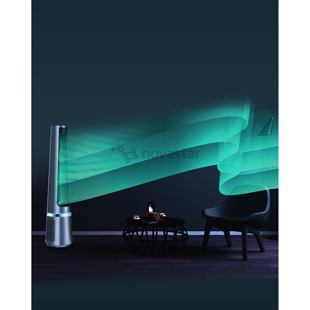 Tefal Eclipse 2in1, 120 m³/val., pilkas - Oro valytuvas ir ventiliatorius