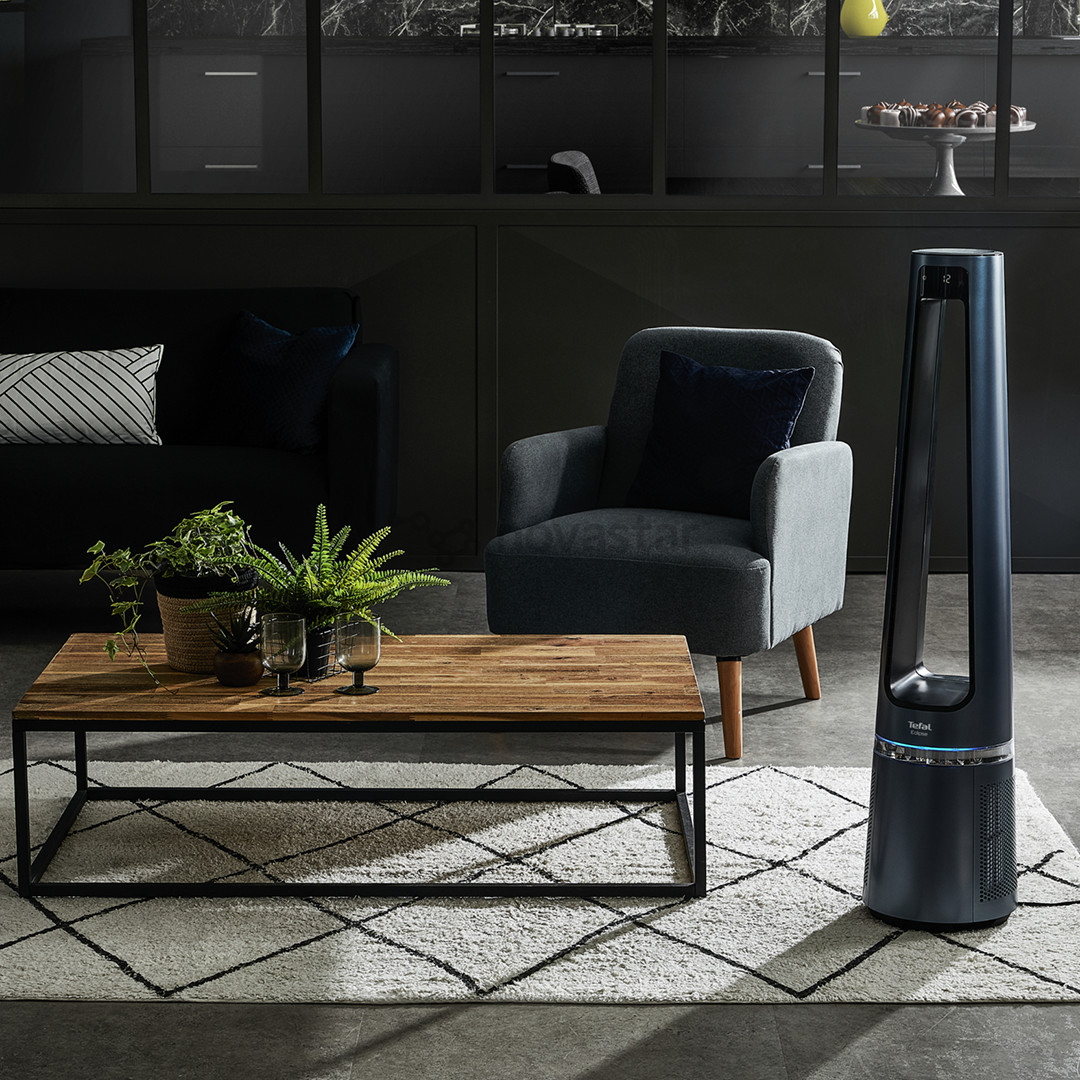 Tefal Eclipse 2in1, 120 m³/val., pilkas - Oro valytuvas ir ventiliatorius