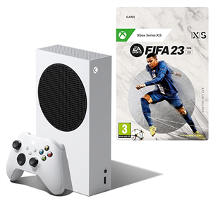 Žaidimų konsolė Microsoft Xbox Series S All-Digital 512GB + FIFA 23 889842651379