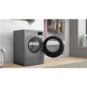 Whirlpool, 9 kg, depth 65.6 cm, silver - Clothes Dryer