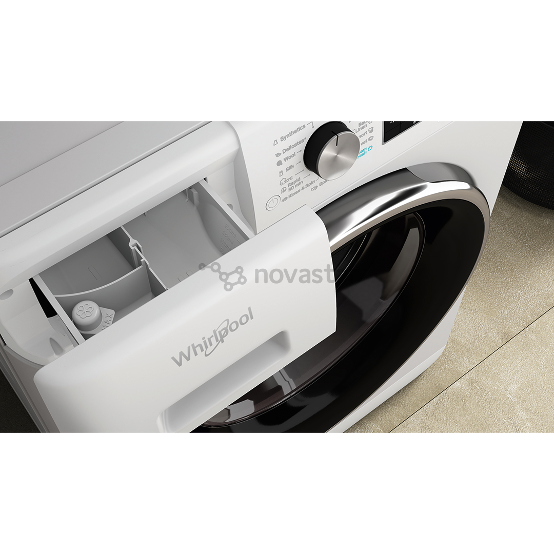 Whirlpool, 10 кг, глубина 60.5 см, 1400 об/мин, белый - Стиральная машина с передней загрузкой
