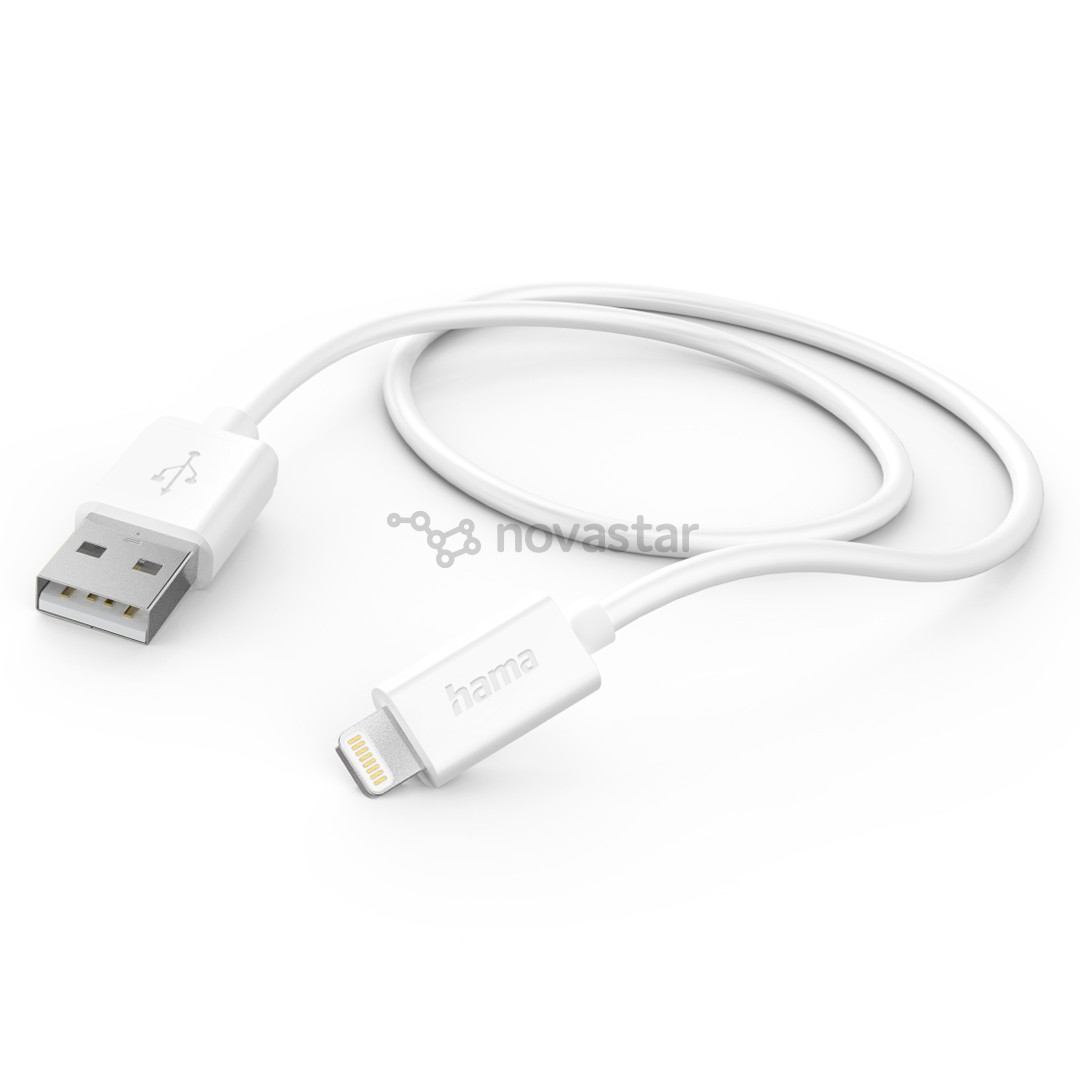 Hama, USB A - Lightning, 1 m, white - Cable