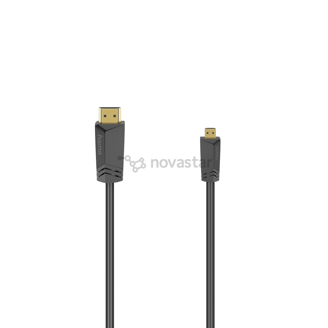 Hama High Speed ​​HDMI 2.0b - HDMI micro, 1,5 м, темно-серый - Кабель