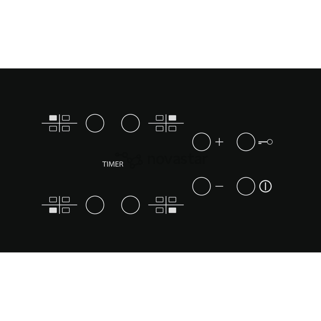 Whirlpool, width 58 cm, frameless, black - Built-in Ceramic Hob